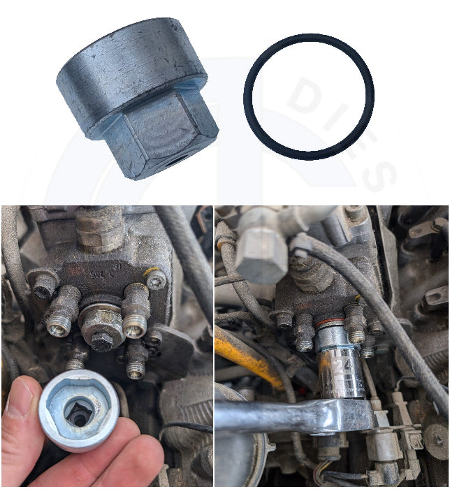 24mm Tri socket w/ new Viton seal for the TDI Injection Pump center plug