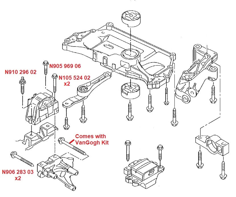 VanGogh Broken VW Engine Block Fix Kit for 2.0T Turbo Gas Engine Only - www.dieselgeek.com