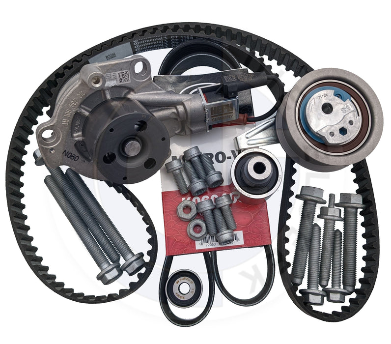 Deluxe Timing Belt Kit for 2015-2016 TDI Golf, Jetta, Beetle, Passat and Audi A3 (EA288)