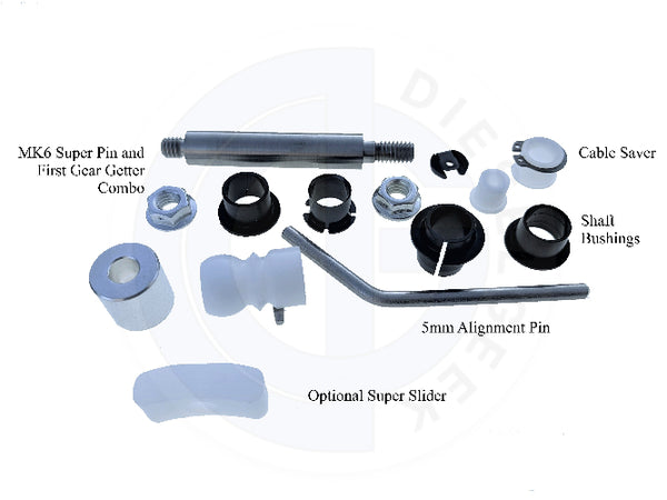 gear bushings Deluxe Shifter Bushing kit for 2008+ MK5 and Mk6 vehicles With Superslider (for Stock Plastic Bellcrank)